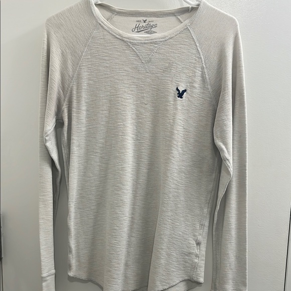 American Eagle Outfitters Other - American Eagle Heritage Thermal Long Sleeve Shirt - Light Gray